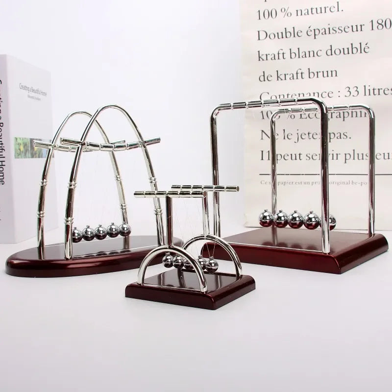 Newton Cradle Balance Steel Balls Perpetual Motion Collision Ball School Teaching Physics Science Pendulum Toy Home Decoration Beauty World Shop