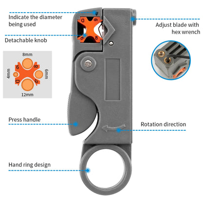 Stripping Pliers Decrustation Wire Cable Tools Stripper Stainless Steel  Hexagon Wrench Accessorie Insulated Electrical Straight Beauty World Shop