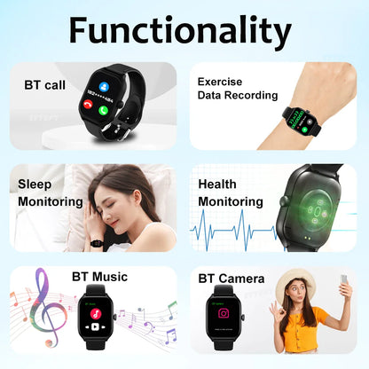 H9 New Smart Watch 2.01 Inch HD Display Answer Make Call Message Preview Sport Modes DIY Dial Weather Forecast For Men Women Beauty World Shop