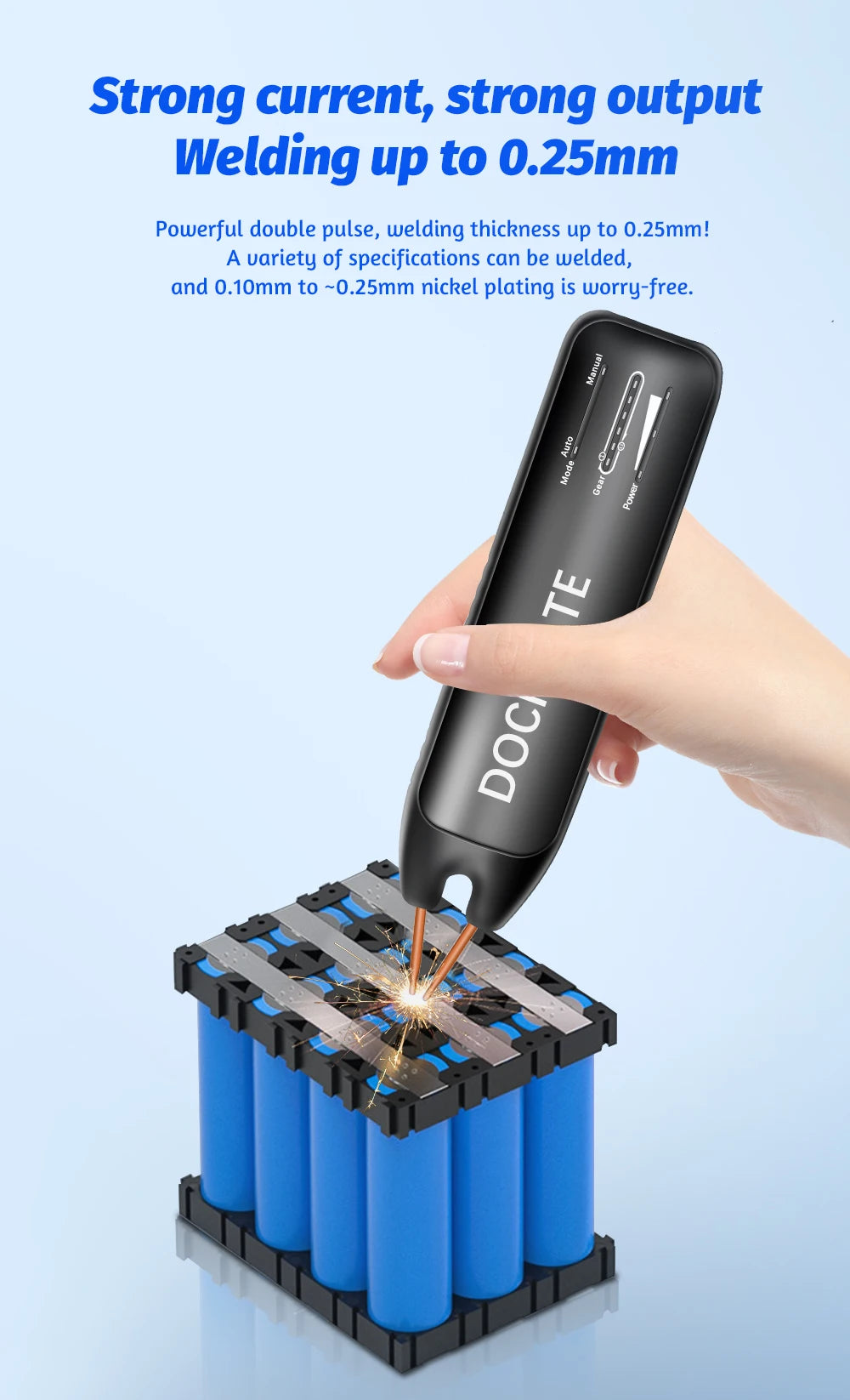 Handheld Spot Welder DIY Adjustable Portable Digital LED Display Color Screen Welding Automatic Trigger for 18650 Battery Beauty World Shop