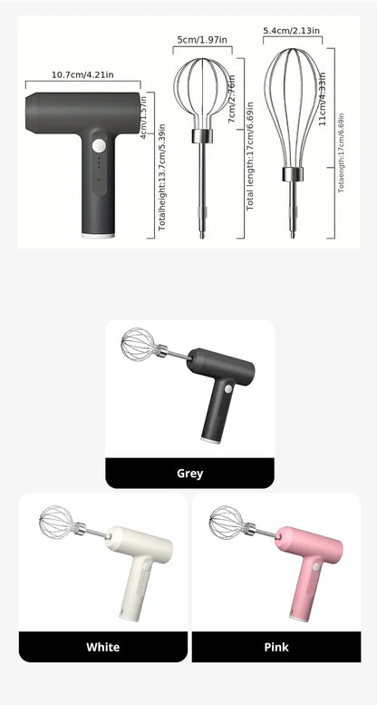 1 PCS Wireless Electric Food Mixer Portable 3 Speeds Egg Beater Baking Dough Cake Cream Mixer Kitchen Tools Beauty World Shop