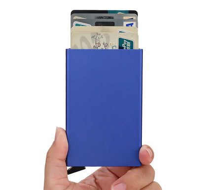 Rfid Smart Wallet Card Holder Metal Thin Slim Men Women Wallets Pop Up Minimalist Wallet Small Black Purse Vallet Walets for Men Beauty World Shop