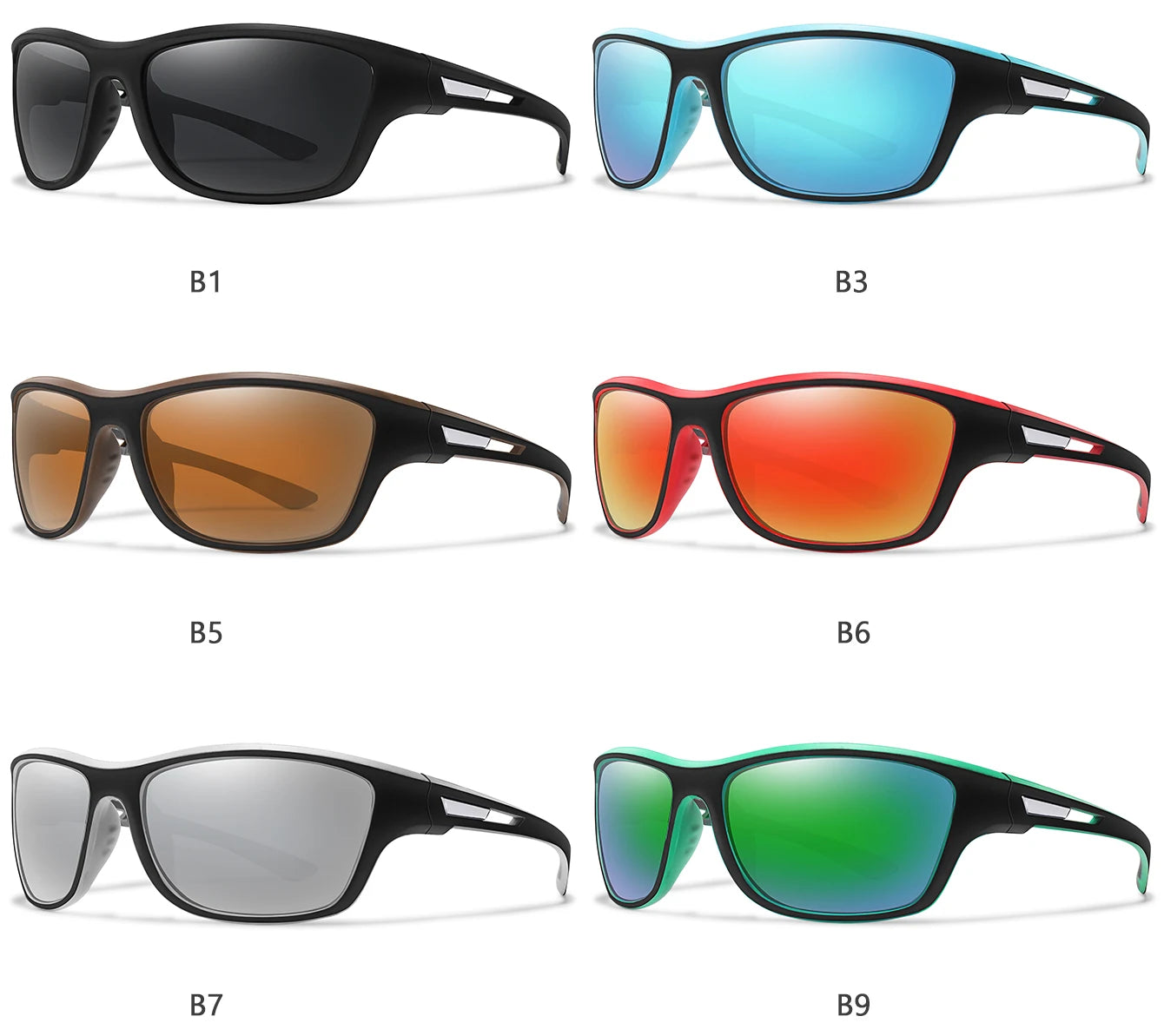 Men's Polarized Fishing Sunglasses Men Women Cycling Driving Hiking Sun Glasses Anti-glare UV400 Eyewear TAC Lens 1 PC Beauty World Shop