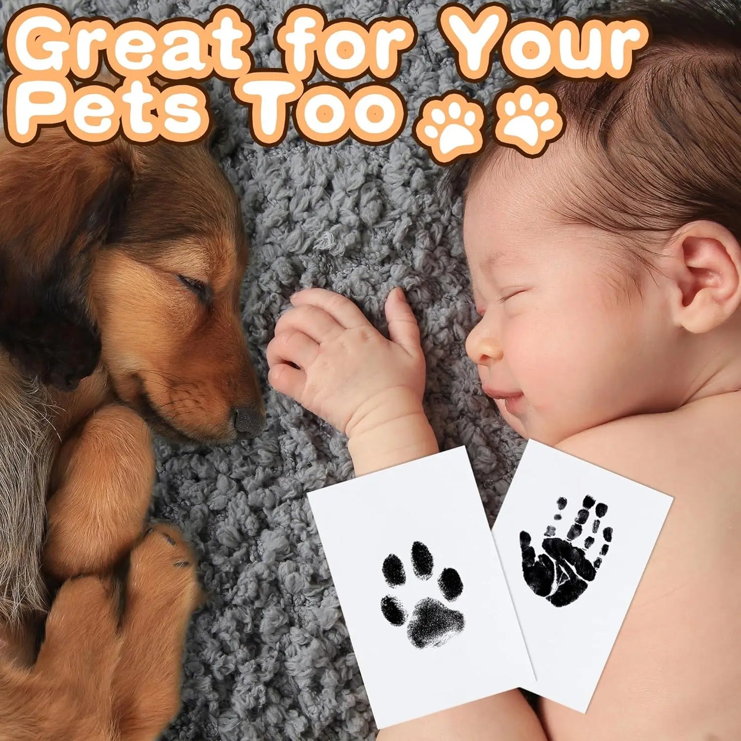 Paw Print Clean Touch Ink Pad, Dog Or Cat Pet Owner Keepsake, DIY Inkless Nose and Pawprint Impression Making Kit Beauty World Shop