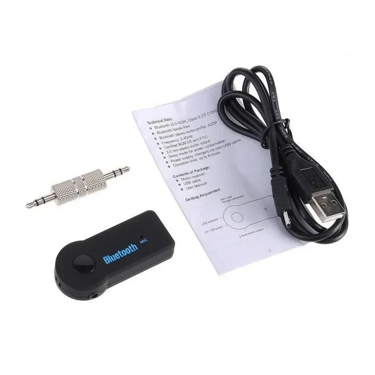 Wireless Bluetooth AUX Car Bluetooth 5.0 Receiver,3.5mm Socket Adapter,Audio Converter Mobile Phone Hands-Free Stereo Beauty Fashion