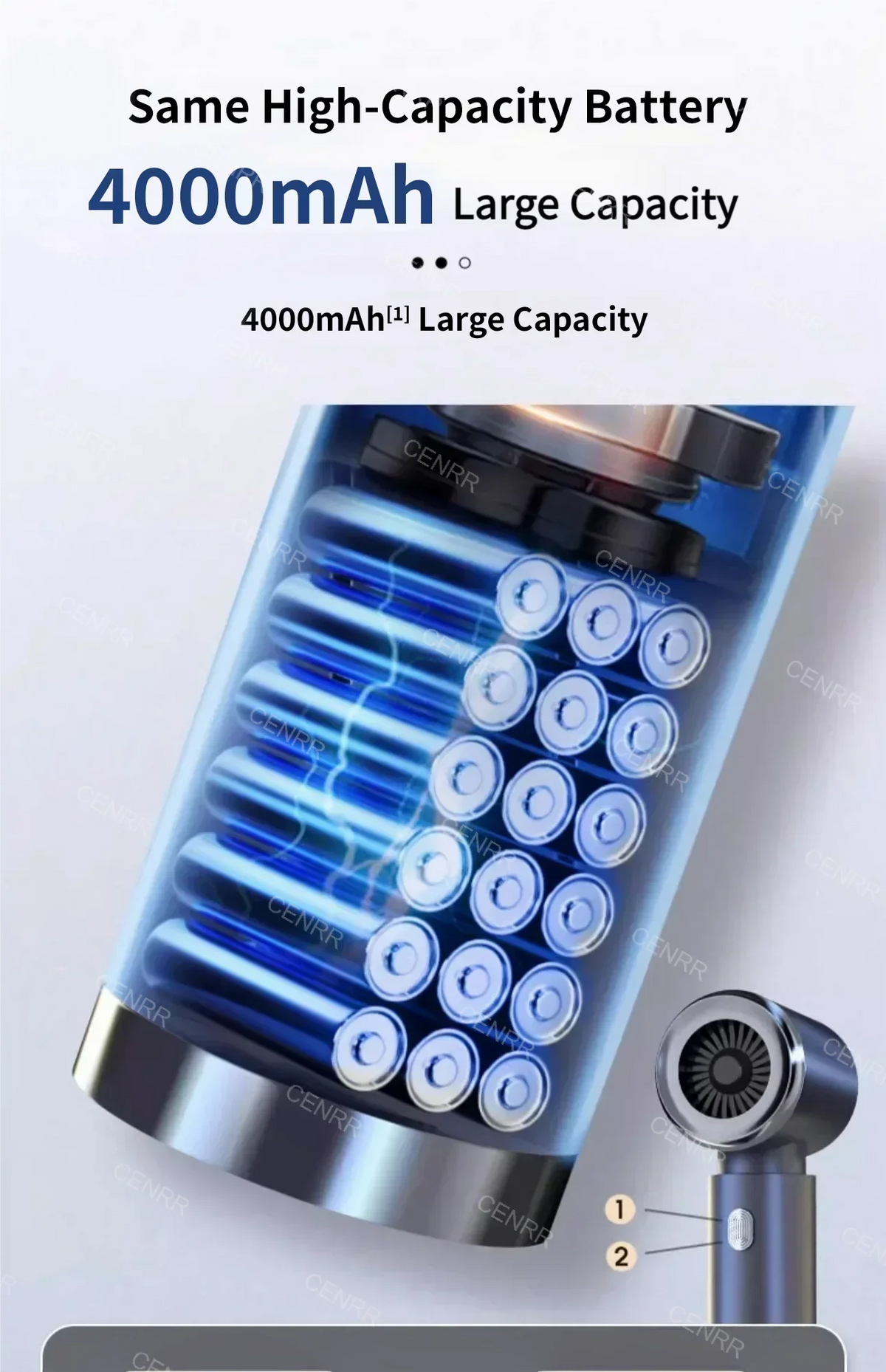 CENRR Car Vacuum Cleaner High Suction 210000PA Wireless Vacuum Cleaner Cordless Vacuum Cleaner High Pressure Cleaning Machine Beauty World Shop