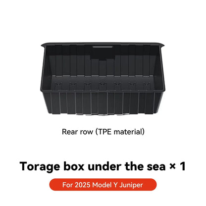 YZ For Tesla Model Y Juniper 2026 Underseat Storage Box Seats Drawer TPE Hidden Storage Tray Push Pull Car Organizer Accessories Beauty World Shop
