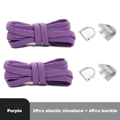 No tie Shoelaces for Shoes 8MM Flat Elastic laces Sneakers Kids Adult Quick Shoelace without ties Shoe Accessories Beauty World Shop