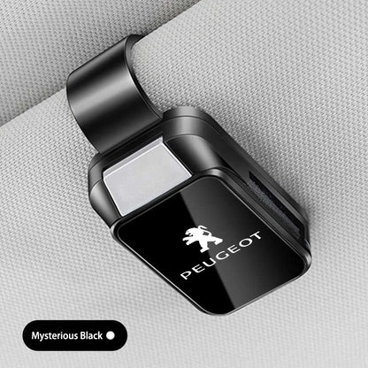 For Peugeot 208 3008 308 2008 207 107 508 Car Eyeglass Holder Glasses Storage Clip Sunglasses Holder with Sponge Protection Beauty World Shop