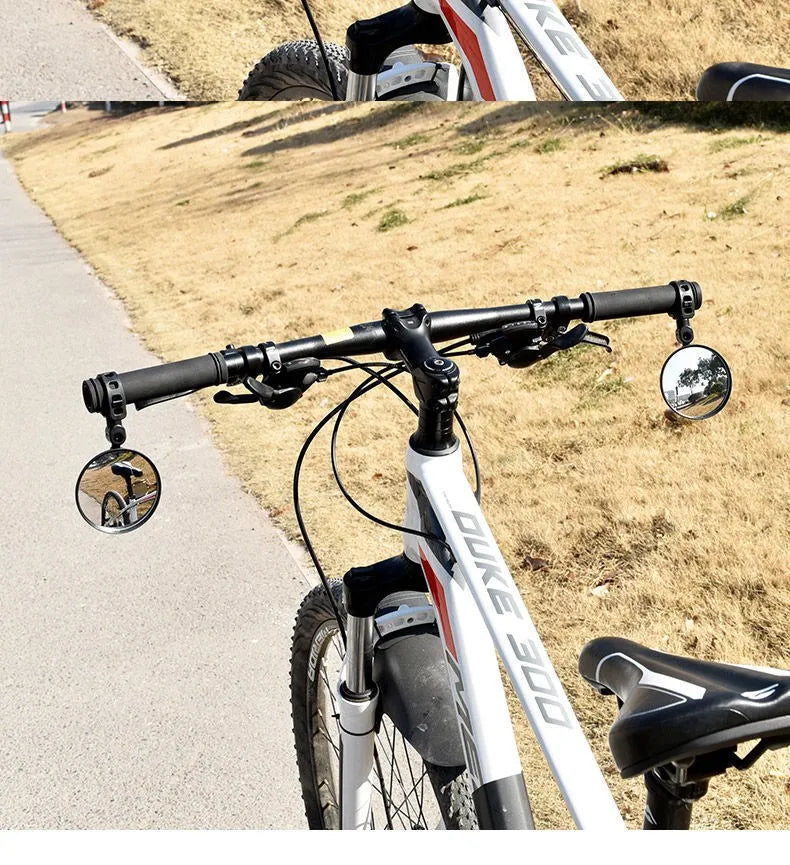 2PCS Bicycle Rearview Mirror 360 Degree Adjustable Rotatable Universal Cycling Handlebar Rear View Mirrors for MTB Road Bike Beauty World Shop