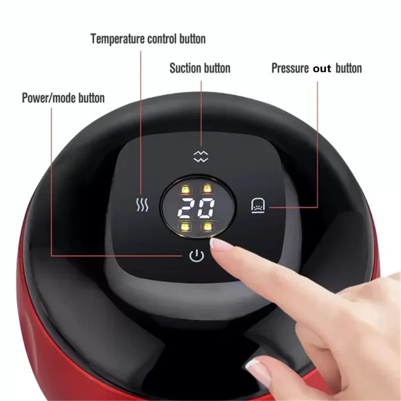 Rechargeable Electric Vacuum Cupping Set Wireless 6/12 Level Skin Scraping Massage Guasha Tool for Household Use Beauty World Shop