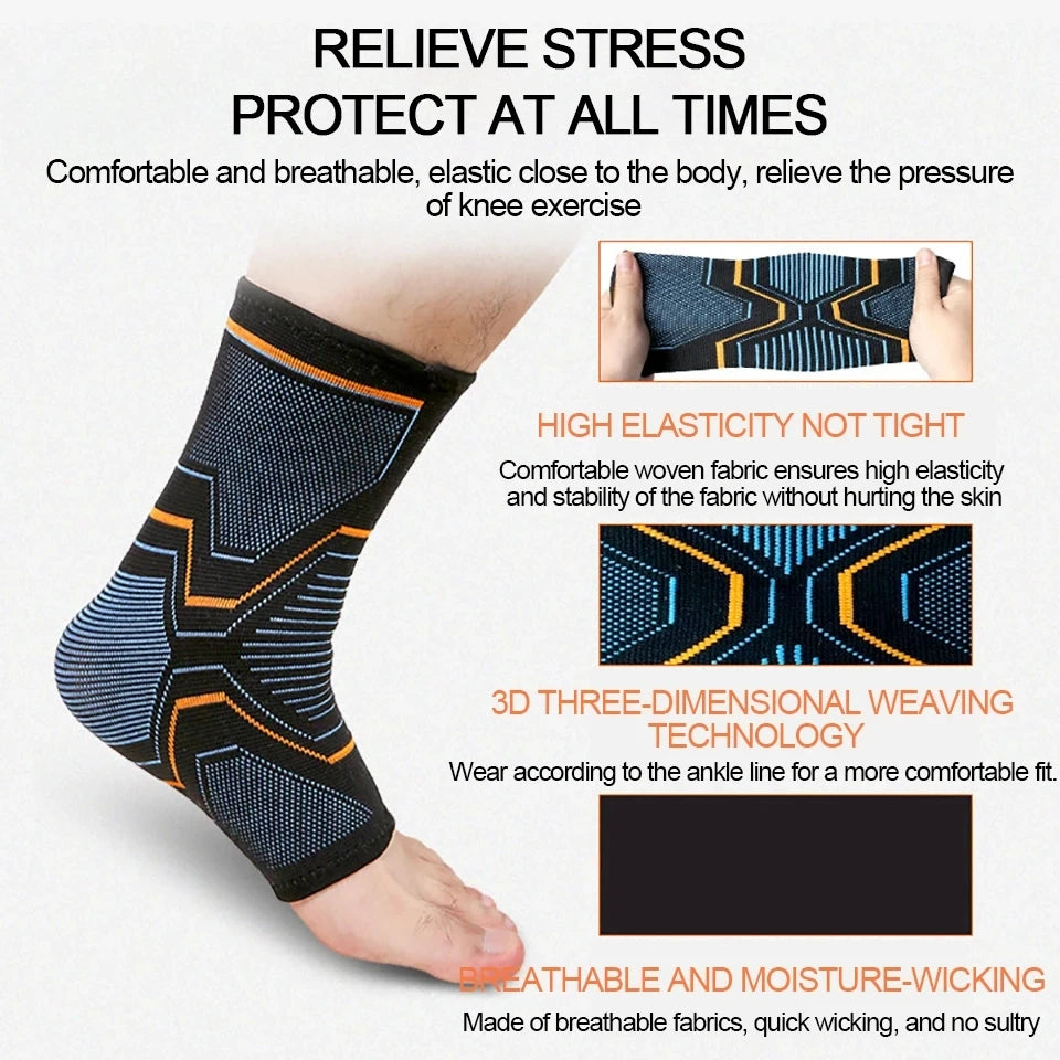 LOOGDEEL 1PCS Elastic Knitted Sports Ankle Support Brace Fitness Cycling Yoga Basketball Volleyball Foot Joint Ankle Protection Beauty World Shop