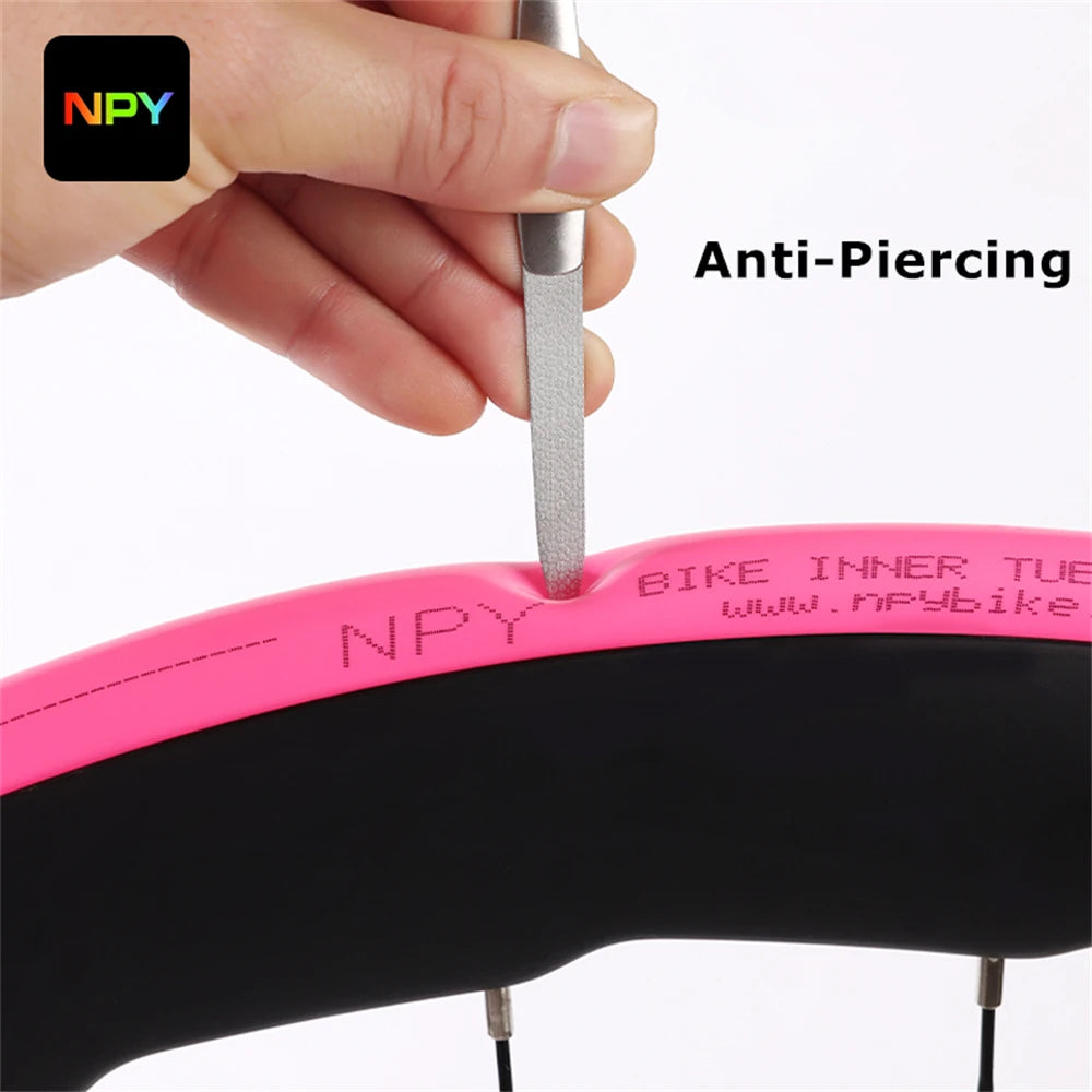 NPY 1Pcs Ultralight 28g Bike TPU Inner Tube 700X18 25 28 32 Road Bicycle TPU Material Tire 65mm Length French Valve Beauty World Shop