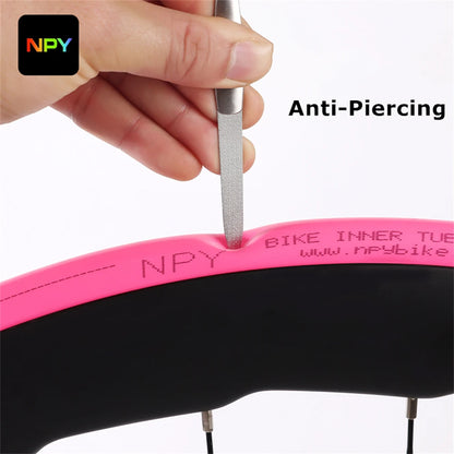 NPY 1Pcs Ultralight 28g Bike TPU Inner Tube 700X18 25 28 32 Road Bicycle TPU Material Tire 65mm Length French Valve Beauty World Shop