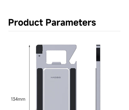 Hagibis Cell Phone Desktop Holder Foldable Metal Phone Stand 5 in 1 Creative bottle opener for iPhone 15/16/17 Pro Max Samsung Beauty World Shop