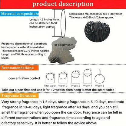 3-60Pcs X Version Car Air Refresher Car Suspension Decoration Home Bathroom Refresher Natural perfume Car Interior Hanging Paper Beauty World Shop