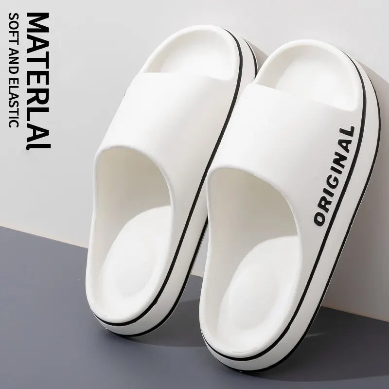 Feslishoet Summer Cool Women Men Slippers Soft Sandals Women Beach Casual Shoes Light EVA Slides Brand Sandals Outdoor Beauty World Shop