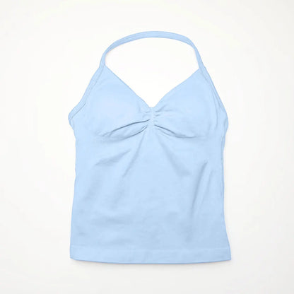NCLAGEN Impact Longline Strappy Top Sports Yoga Vest Women's Fitness Tank Top Gym Beautiful Open Back Bra Running Workout Halter Beauty World Shop