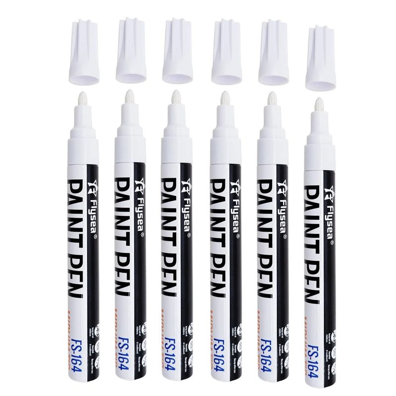 Black/White Oil Based Paint Pens, Permanent Marker for Metal, Wood, Canvas, Fabric, Plastic, Tire, Glass, Waterproof Beauty World Shop