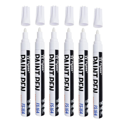 Black/White Oil Based Paint Pens, Permanent Marker for Metal, Wood, Canvas, Fabric, Plastic, Tire, Glass, Waterproof Beauty World Shop