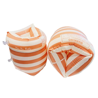 1Pair Swim Buoyancy Sleeve Double Air Bag Inflatable Floating Arm Circle Sleeves PVC Printed Adult Kids Swimming Equipment Beauty World Shop