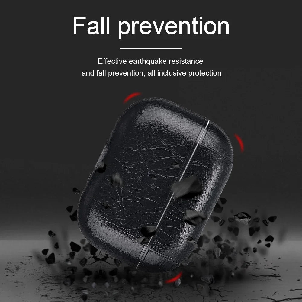 For Airpods Pro 3 4 Case Leather Business Earphone Cases Headset Shell Headphone Cover For AirPod 3 2 1 Pro 2nd Generation USB C