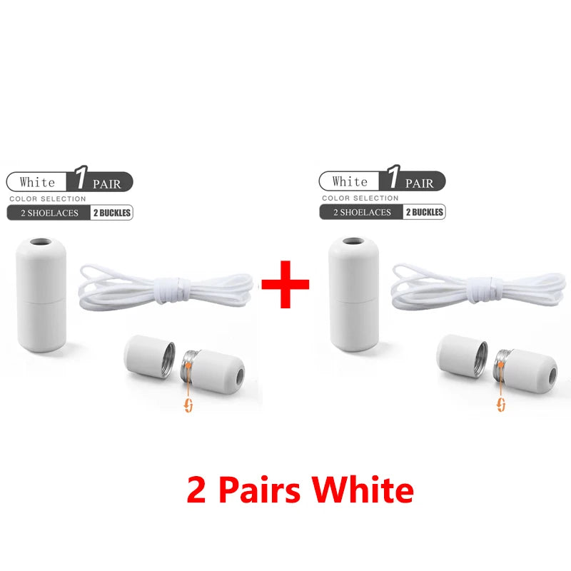 Elastic No Tie Shoelaces Semicircle Shoe Laces For Kids and Adult Sneakers Shoelace Quick Lazy Metal Lock Laces Shoe Strings Beauty World Shop