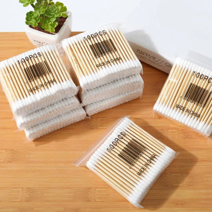 300/500/1000pcs Double Head Cotton Swab Women Makeup Cotton Buds Tip for Wood Sticks Nose Ears Cleaning Health Care Tools Beauty World Shop