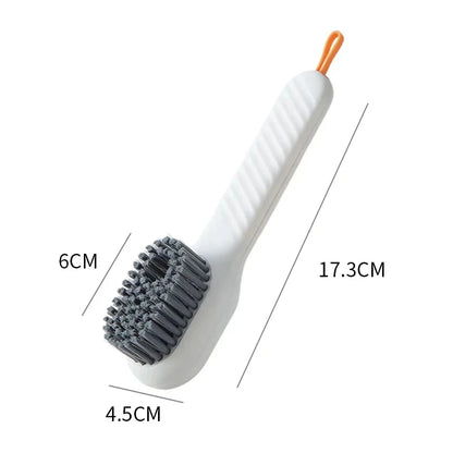 Automatic pressing liquid long handle shoe brush with soft bristles that do not damage shoes, laundry brush, cleaning tool Beauty World Shop