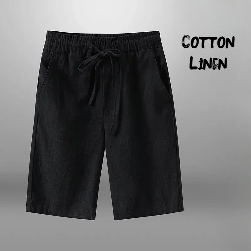 Men Shorts for Men Cotton Linen Casual Breathable Beach Shorts Men's Short Sweatpants Vacation Gym Basketball Beauty World Shop