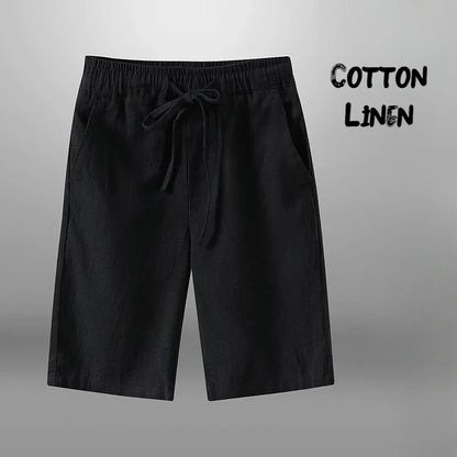 Men Shorts for Men Cotton Linen Casual Breathable Beach Shorts Men's Short Sweatpants Vacation Gym Basketball Beauty World Shop