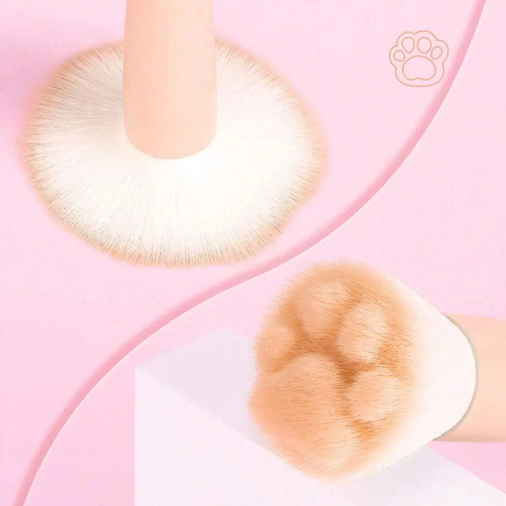1pc New Cat Paw Blush Brush With Storage Box, Professional Makeup Tool Suitable For All Skin Types Beauty World Shop