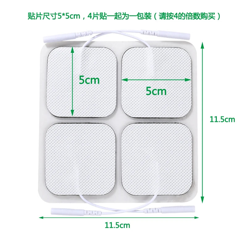 20/10-Pack 5x5cm Non-woven Electrode Pads Reusable for Muscle Stimulator TENS Acupuncture Digital Massage Machine Beauty World Shop