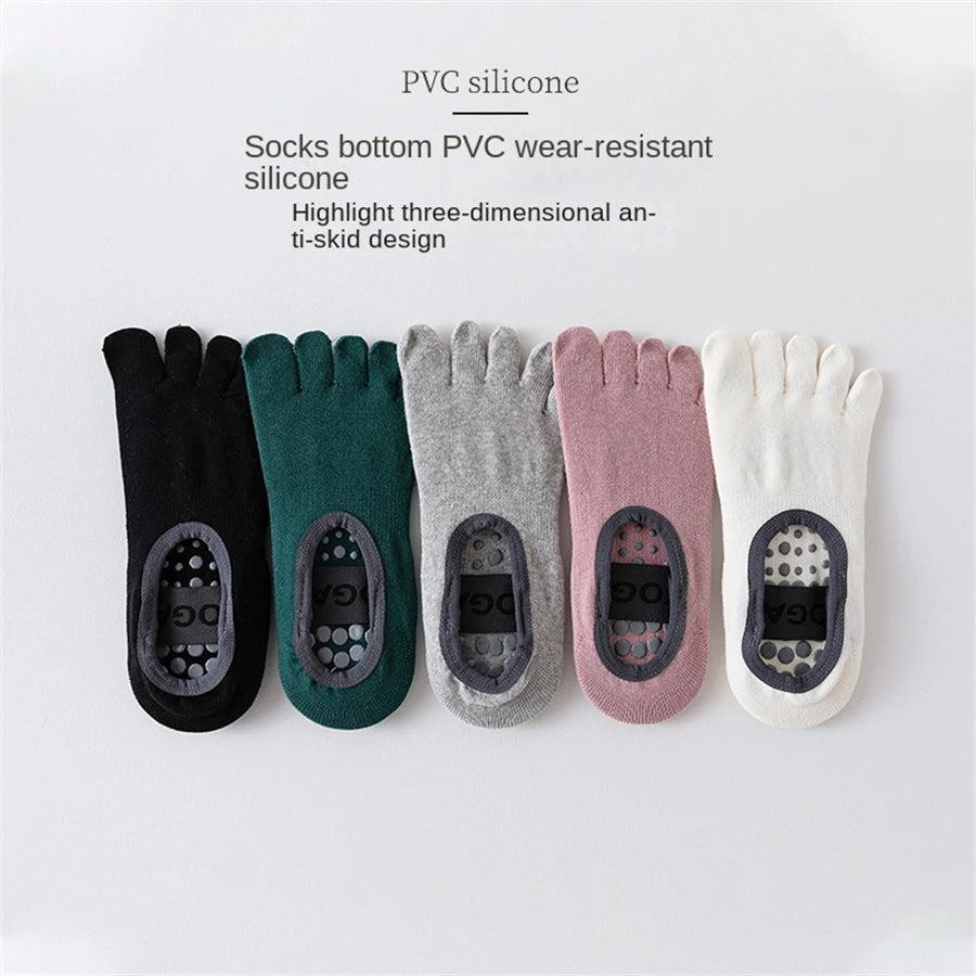 1 Pair of Women's Five Finger Socks Professional Anti Slip Cotton Absorbs Sweat Yoga Socks Pilates Fitness Socks Beauty World Shop