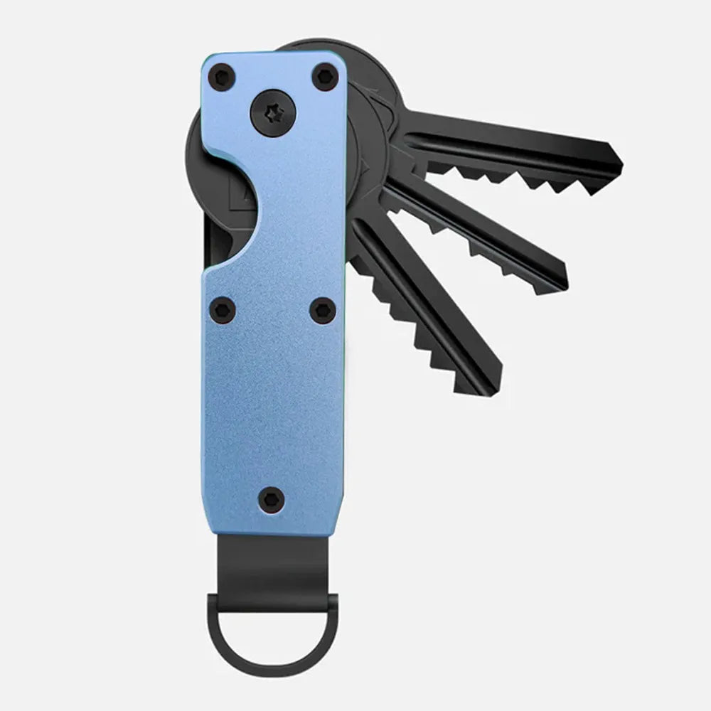 Minimalist Innovative Aluminum Alloy Compact Key Holder Key Rings Key Organizer Metal Key Holder 2-6 Keys Beauty World Shop