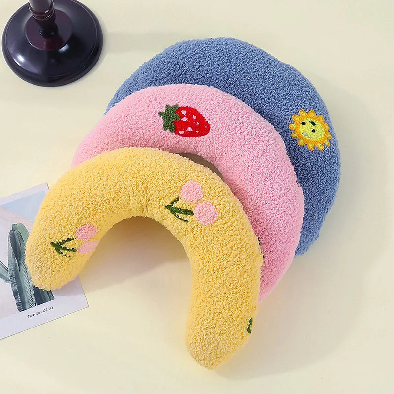 1PC Little Pillow for Cats, Ultra Soft Fluffy Pet Calming Toy Half Donut Cuddler for Joint Relief Sleeping Improve Beauty World Shop