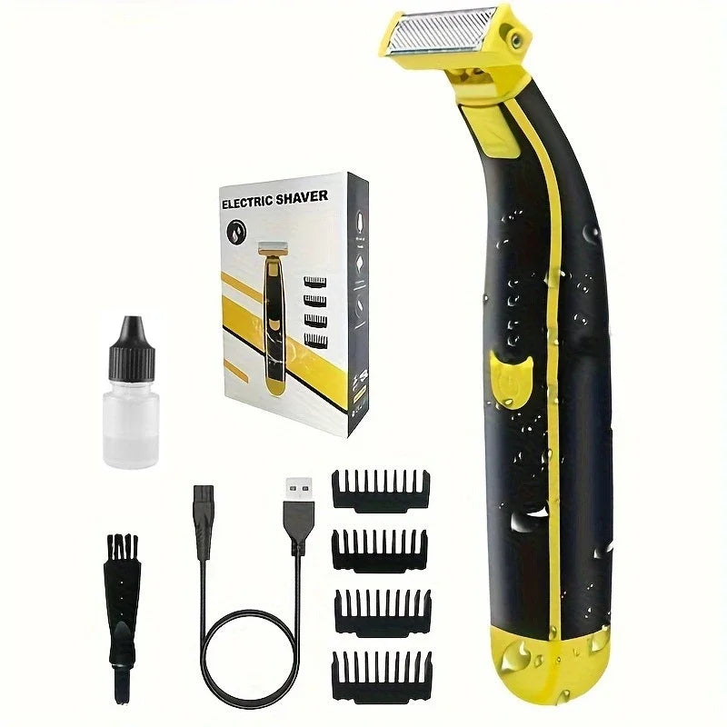 XMSJ Electric Shaver Wet and Dry Razor Double-sided Blade USB Rechargeable Portable Travel T-Shaped Hair Beard Trimmer Beauty World Shop