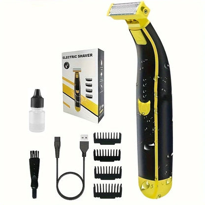 XMSJ Electric Shaver Wet and Dry Razor Double-sided Blade USB Rechargeable Portable Travel T-Shaped Hair Beard Trimmer Beauty World Shop