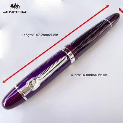 1 PCS JINHAO 159 Classic Design SIlver Trim Calligraphy Iridium Business Pen With Converter Beauty World Shop