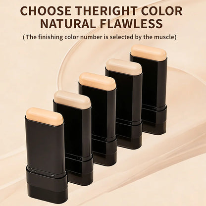 Dual-Head Foundation Stick | Built-in Brush, One-Step Application & Touch-Up, Lightweight & Long-Lasting, No Cakey Beauty World Shop