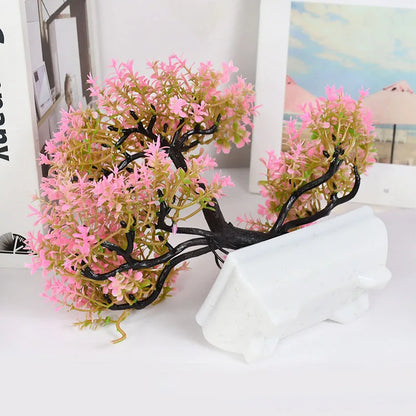 Artificial Plants Bonsai Small Tree Pot Fake Plant Flowers Potted Ornaments For Home Room Table Decoration Hotel Garden Decor Beauty World Shop