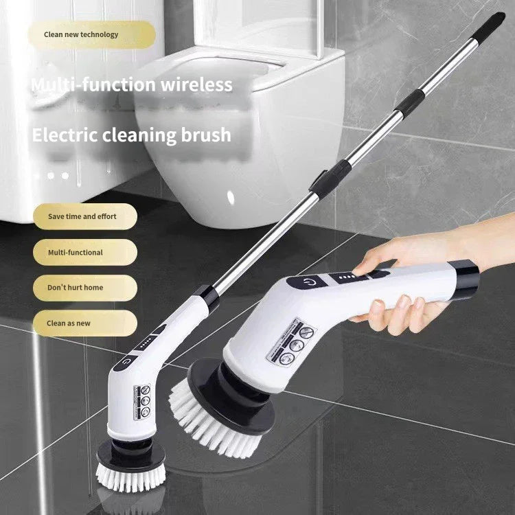 Electric Cleaning Brush:9-in-1 Head,Rotates Flexibly Multifunction Tool for Bathroom, Floors, Corner Gaps and Shower Room Glass Beauty World Shop