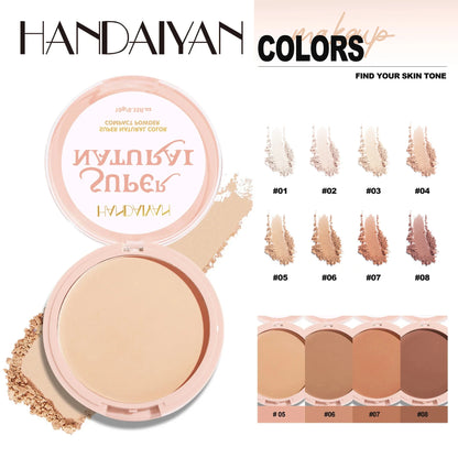 8 Color Matte Face Pressed Powder 24 Hours Oil Control Natural Setting Powder Foundation Full Coverage Waterproof Lasting Makeup Beauty World Shop