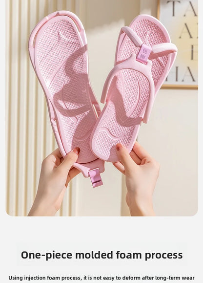 Foldable Travel Slippers Unisex EVA Flip Flops Hotel Non Slip Bathroom Indoor Outdoor Portable Lightweight Comfortable Beauty World Shop