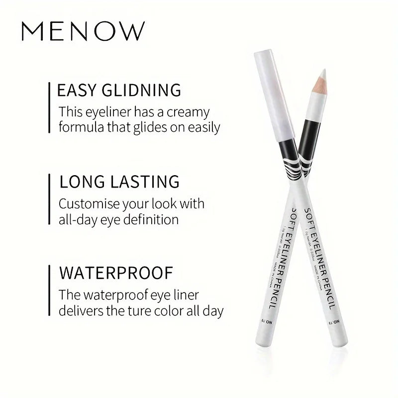 Wooden Rod White Inner Eyeliner Pen Eyelid Under Crease Pen Matte White Pen Beauty Eyeliner Easy Coloring Beauty Trend Shop