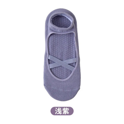 1pair Fashion Yoga Socks Anti Slip Women Professional Pilates Socks Cotton Dance Floor Trampoline Aerobics Fitness Sports Socks Beauty World Shop