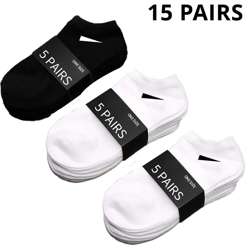 5/10 /20/30 Pairs Unisex Casual Plain Color Boat Socks Thin Breathable Comfy Anti Odor Sweat-absorbing Ankle Socks For Men Women Beauty World Shop