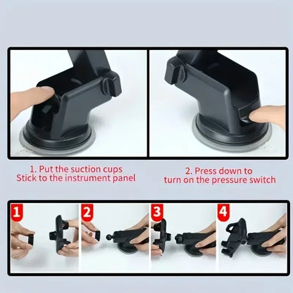Universal Car Phone Holder Suction Cup Mount Stand for iPhone 15 Xiaomi Huawei Samsung - Mobile Phone Bracket Support Beauty World Shop