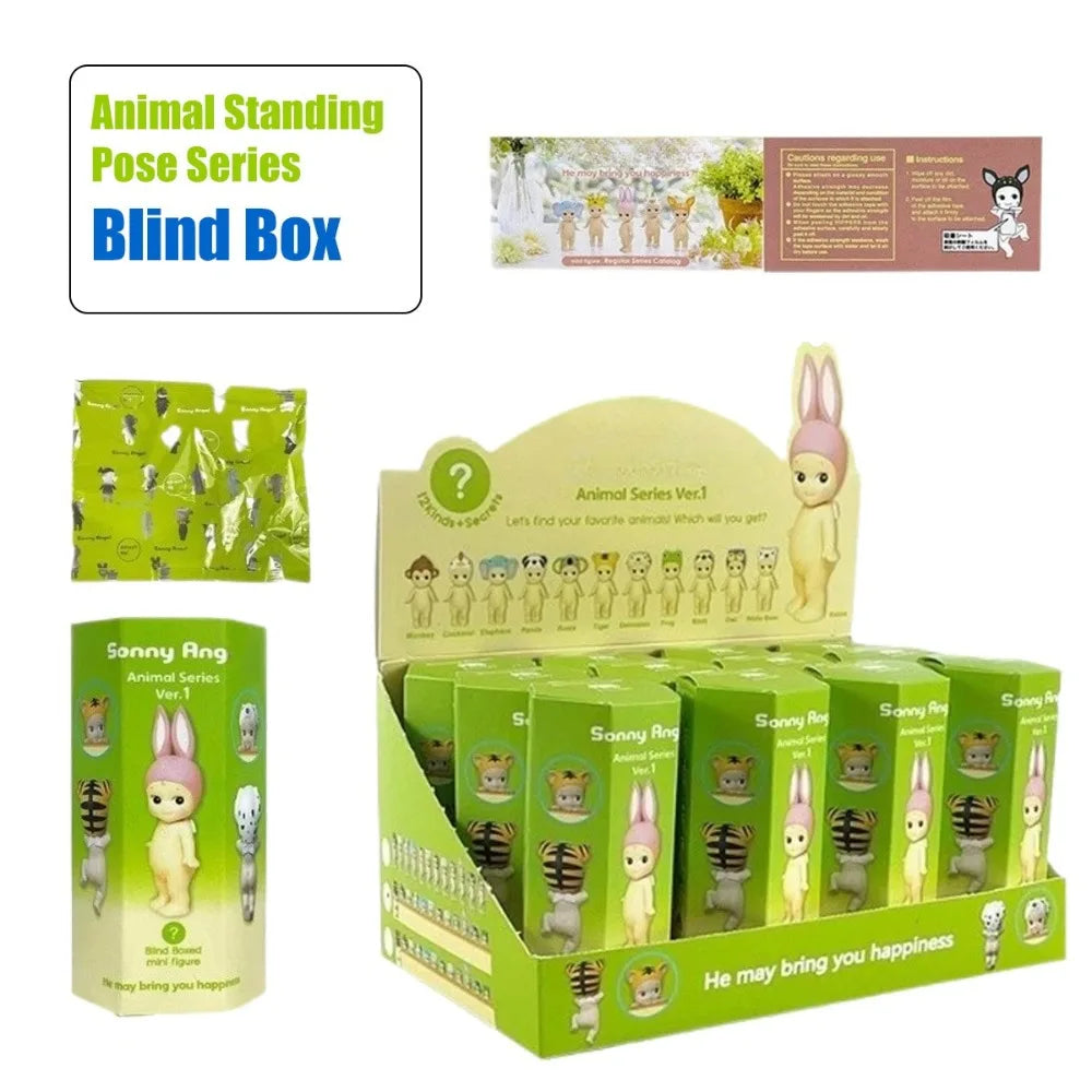 Angel Hippers Animal Blind Box Anime Figures Cute Doll Toy Office and Room Decor Doll Toy Children's Birthday Surprises Bag Gift Beauty World Shop