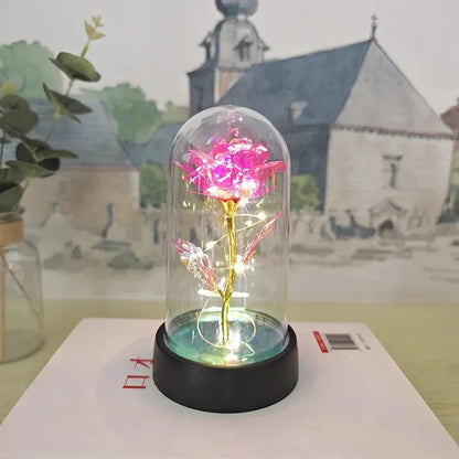 Rose Light Beautiful Realistic Looking Night Light Rose Eternal Flower Party Supplies LED Simulation Rose Flower Valentine's Day Beauty World Shop
